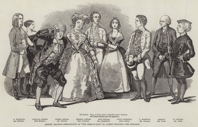 Performance amatoriale degli artisti di "The Heir-at-Law," St James