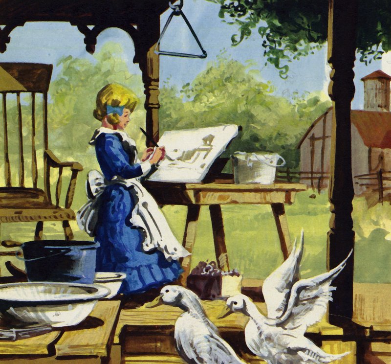 Da bambina, Anna Mary Robertson amava dipingere da English School