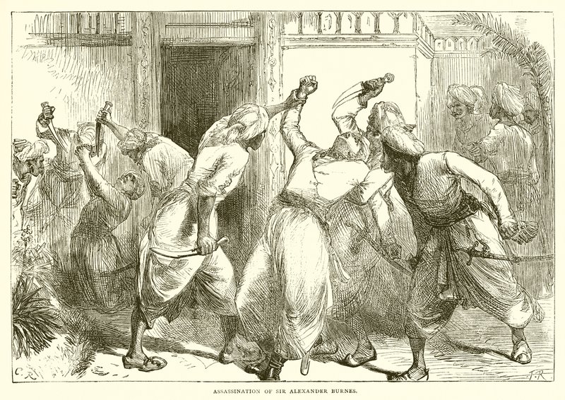 Assassinio di Sir Alexander Burnes da English School