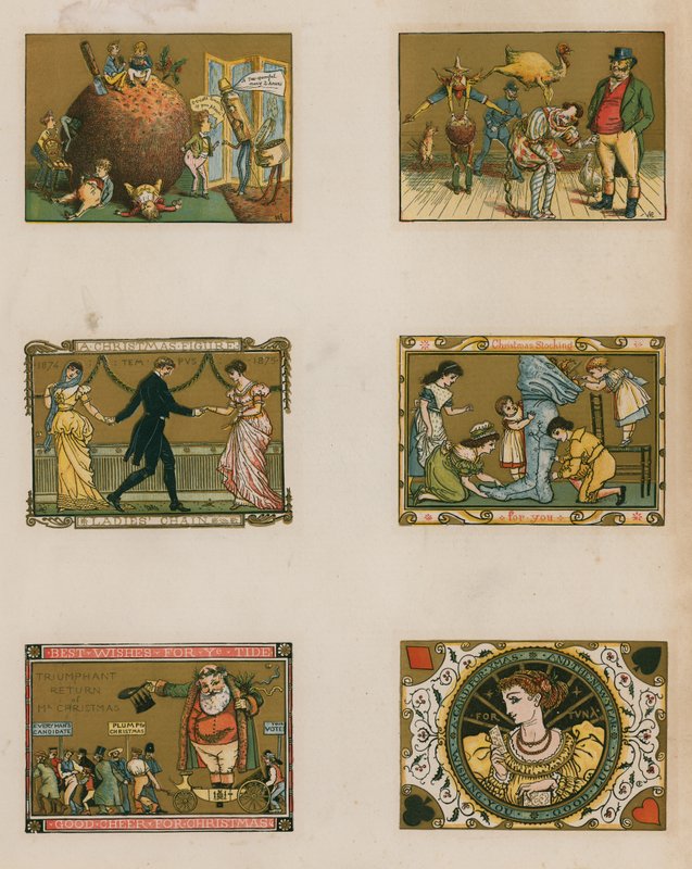 Scene natalizie vittoriane assortite da English School