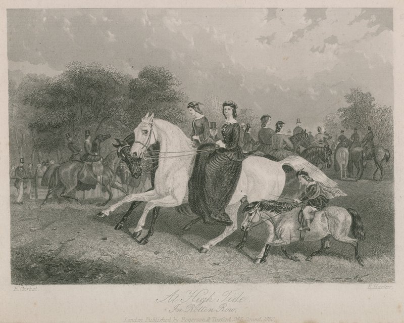 Alta marea a Rotten Row, Hyde Park, Londra da English School