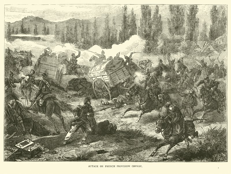 Attacco a un convoglio di provviste francese, settembre 1870 da English School