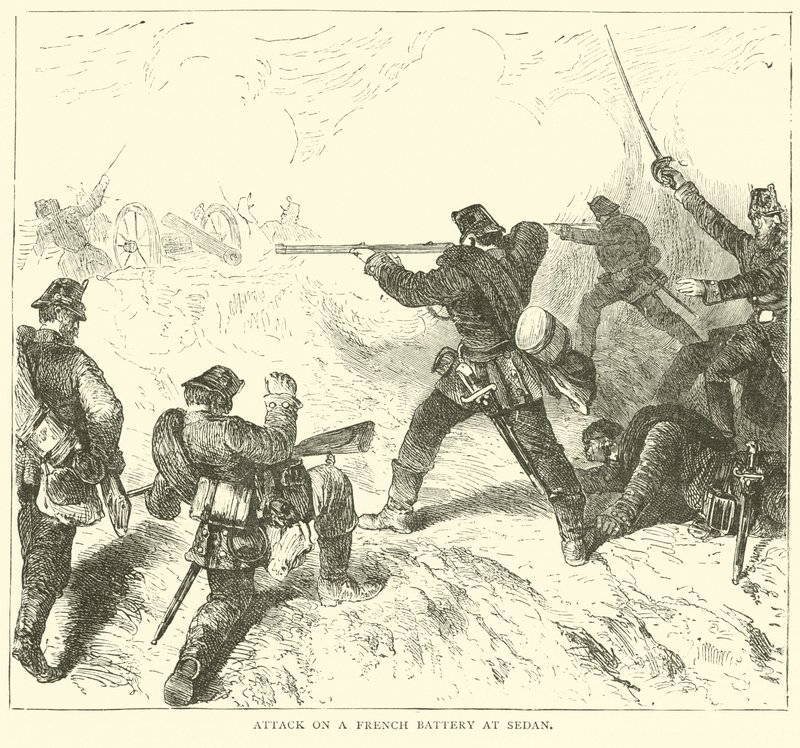 Attacco a una batteria francese a Sedan, settembre 1870 da English School