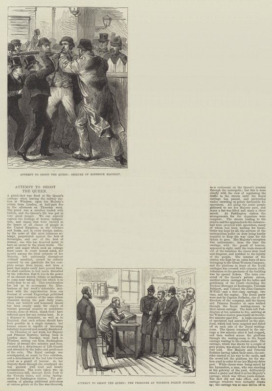 Tentativo di sparare alla regina (incisione) da English School