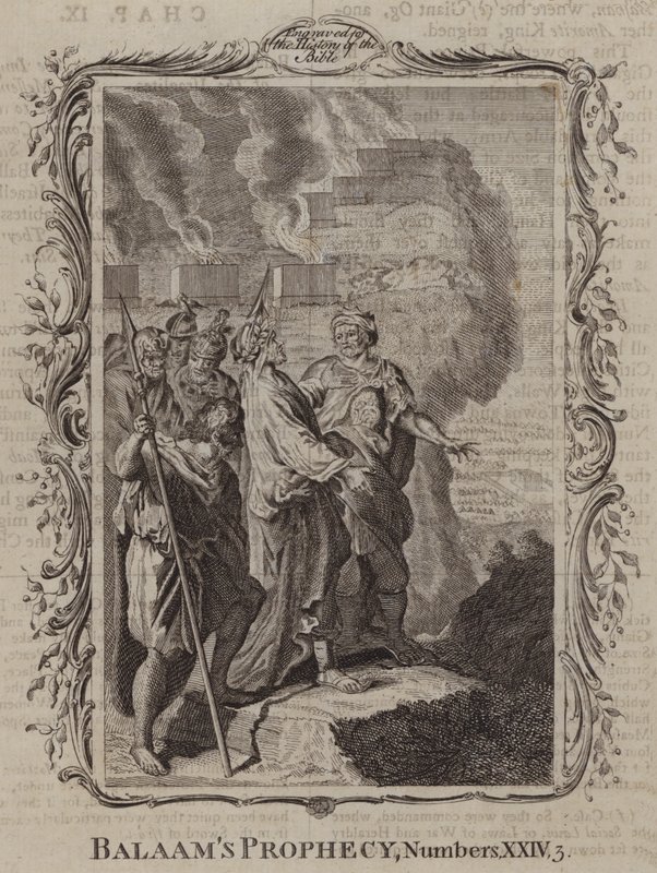 La profezia di Balaam (incisione) da English School