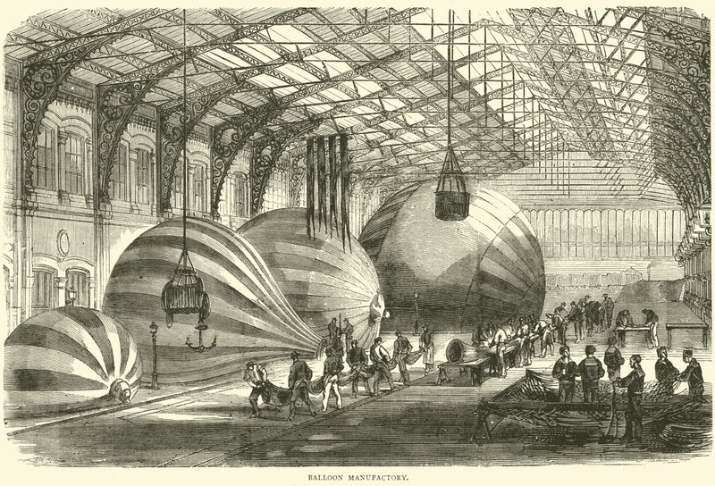 Fabbrica di palloni, ottobre 1870 da English School