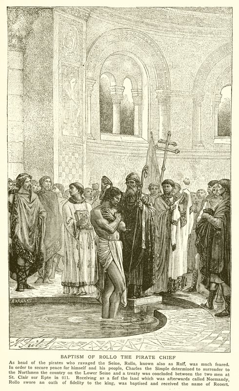 Battesimo di Rollo il capo pirata da English School