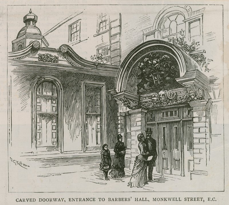 Barber Surgeons Hall, Monkwell Street, Londra da English School