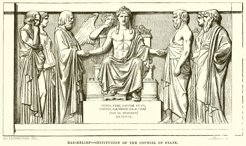 Bassorilievo--Istituzione del Consiglio di Stato da English School