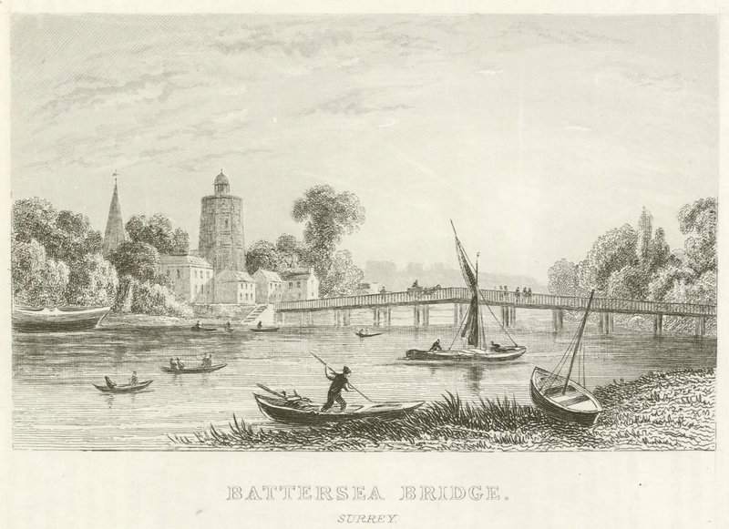 Ponte di Battersea, Surrey da English School