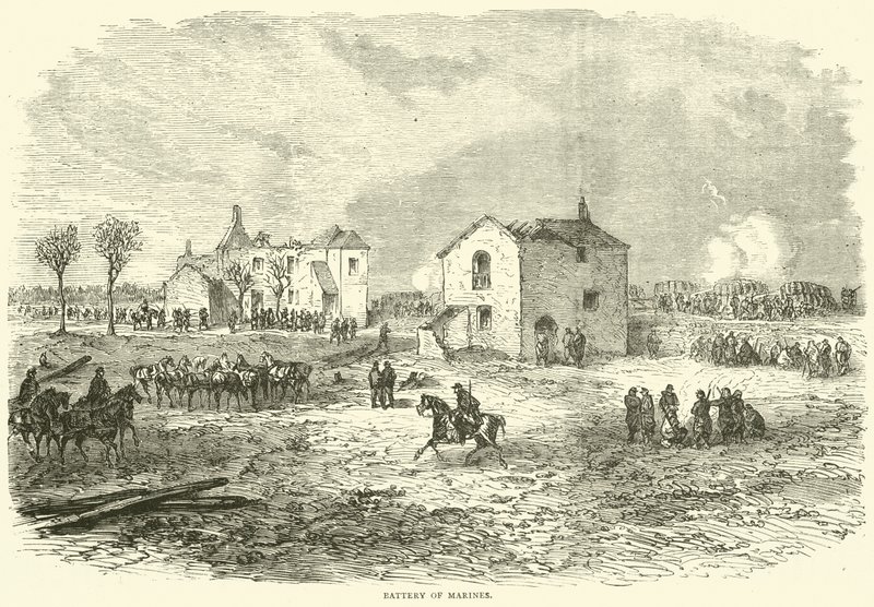 Batteria di marines, dicembre 1870 da English School