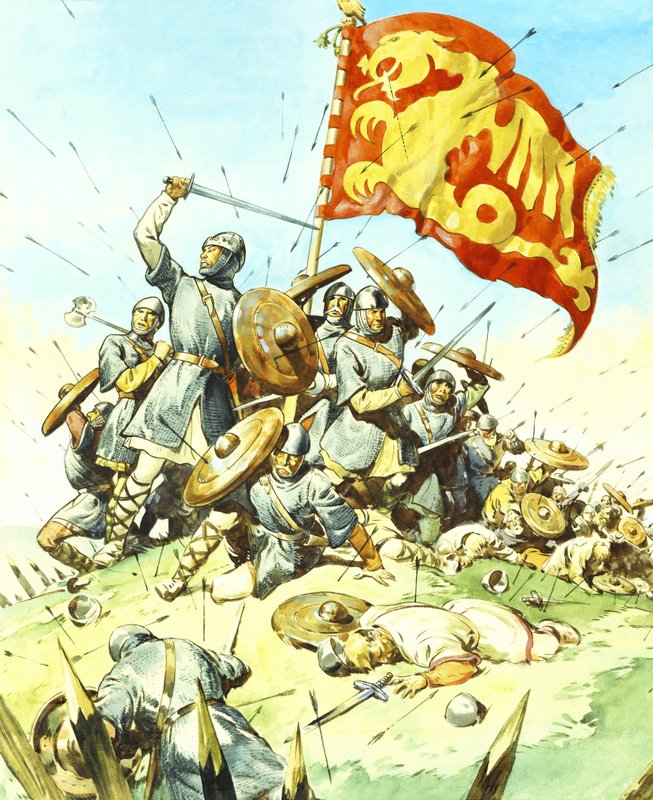 Scena di battaglia da English School
