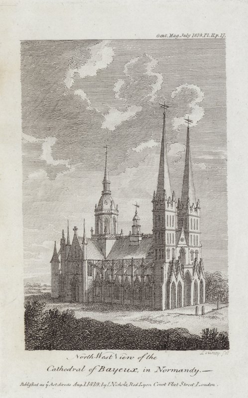 Cattedrale di Bayeux, Normandia, 1819 da English School