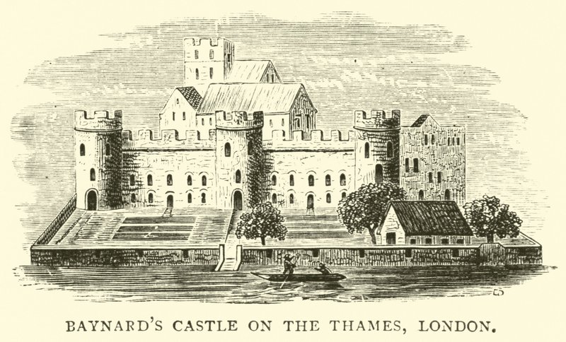 Castello di Baynard sul Tamigi, Londra da English School