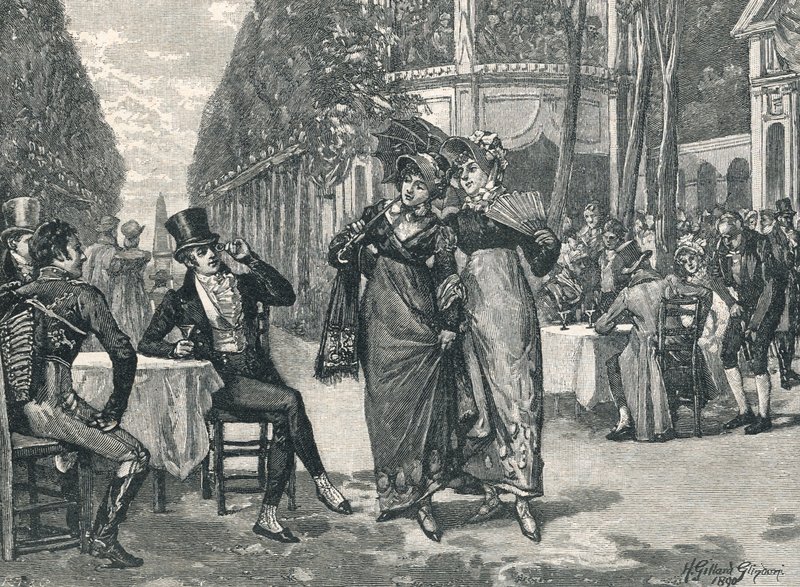 Beaus e belle del periodo Regency da English School