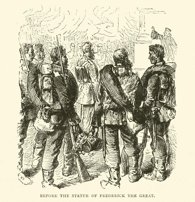 Davanti alla statua di Federico il Grande, maggio 1871 da English School
