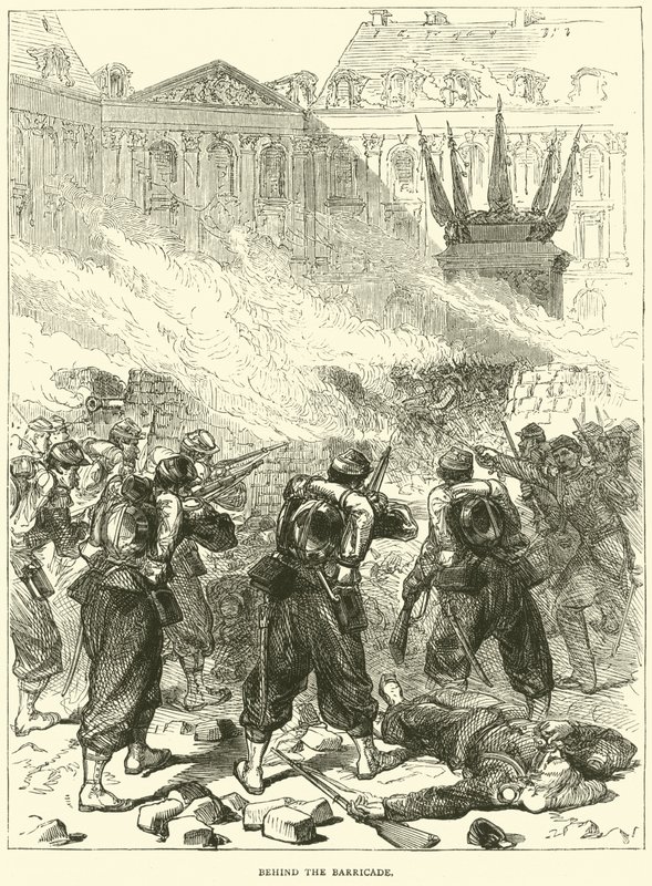 Dietro la barricata, aprile 1871 da English School