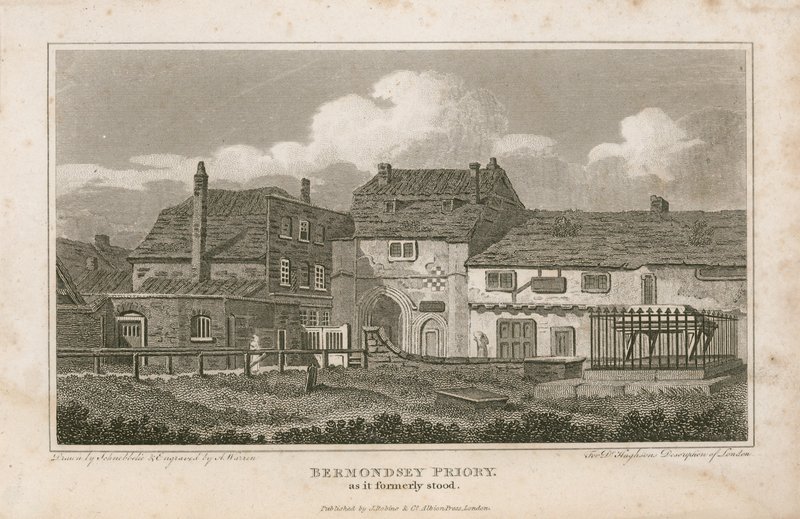 Priorato di Bermondsey, come era un tempo da English School