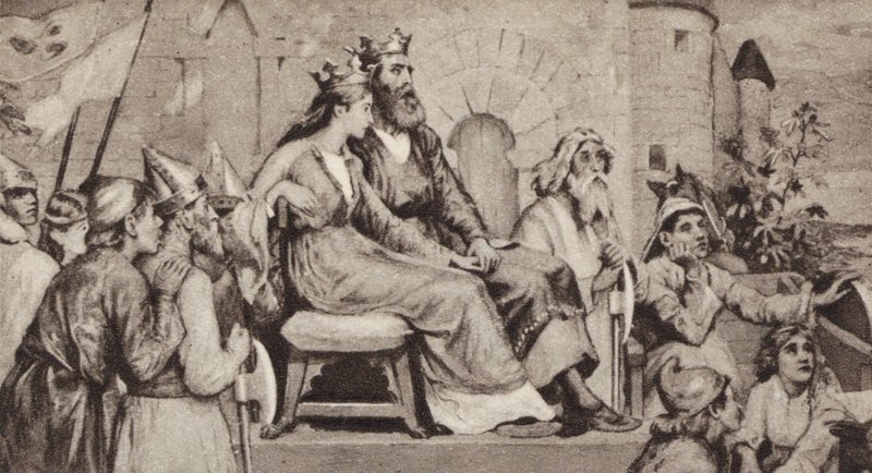 Bertha, moglie di Aethelbert, Re del Kent da English School
