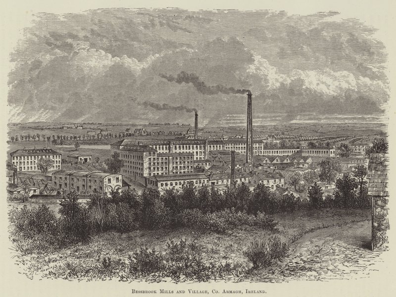 Mulini e villaggio di Bessbrook, contea di Armagh, Irlanda da English School