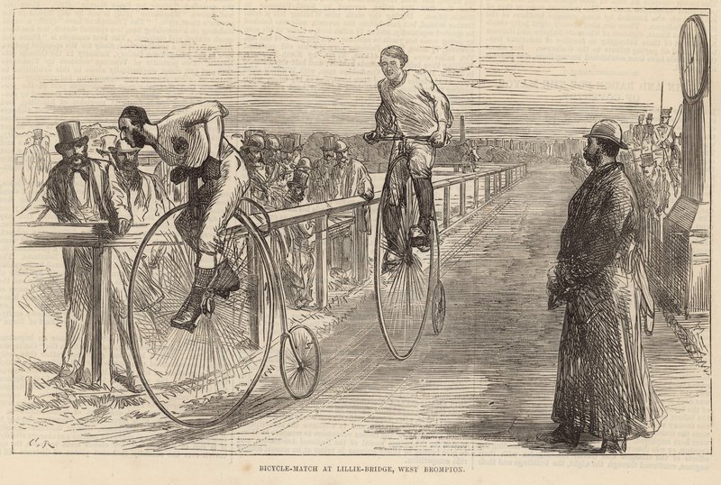 Gara di biciclette a Lillie Bridge, West Brompton da English School