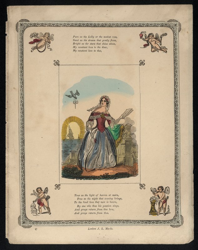 Uccello che consegna una lettera d