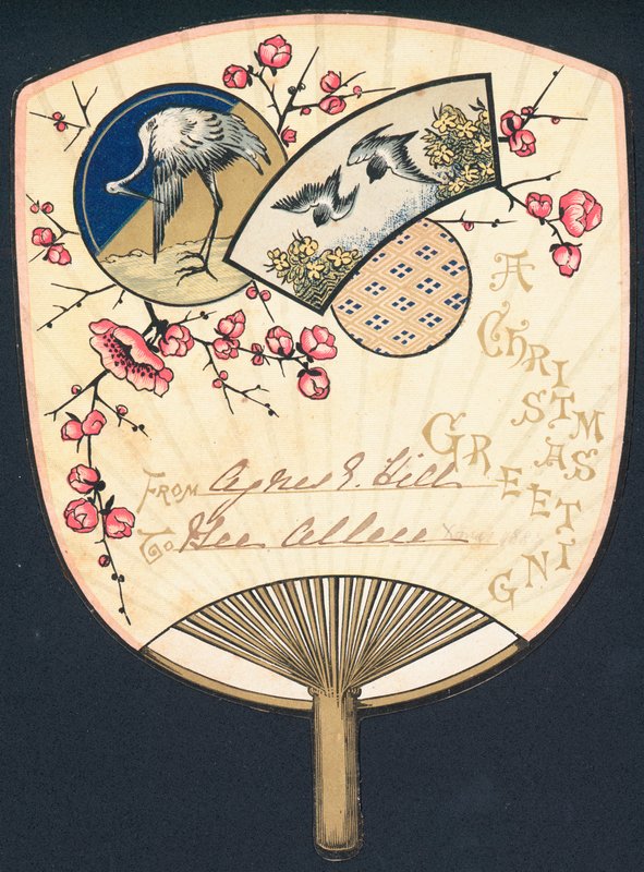 Uccelli su Ventaglio, Cartolina di Natale da English School