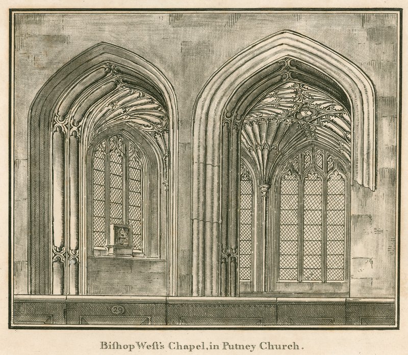 Cappella di Bishop West, Chiesa di Putney, Londra da English School