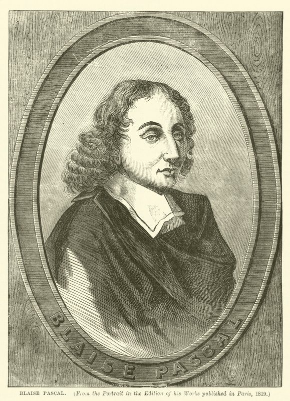 Blaise Pascal (incisione) da English School