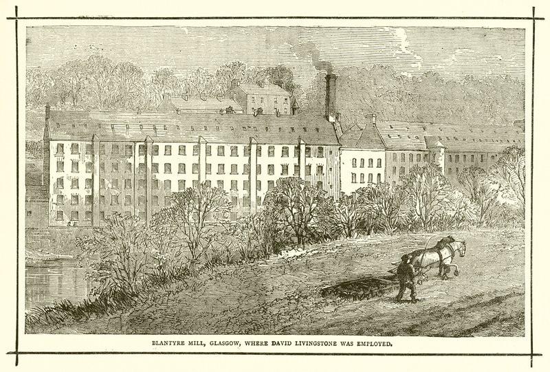Mulino di Blantyre, Glasgow, dove lavorava David Livingstone da English School