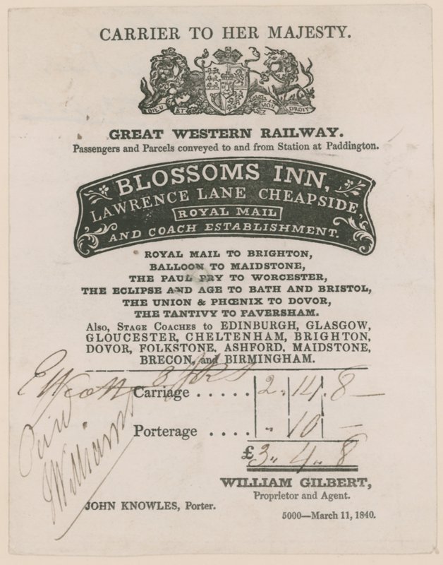 Blossoms Inn, Lawrence Lane, Cheapside, Bill da English School