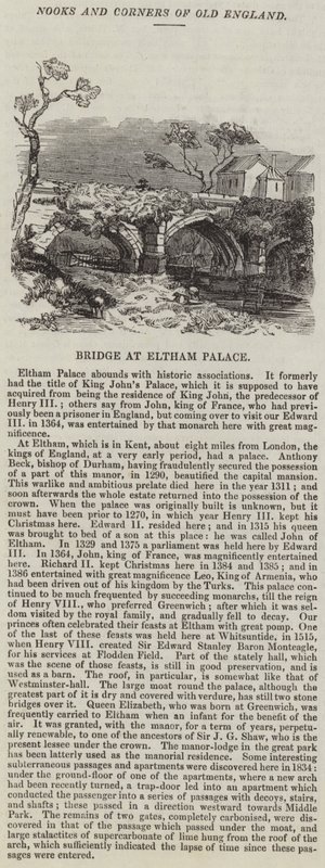 Ponte al Palazzo di Eltham da English School