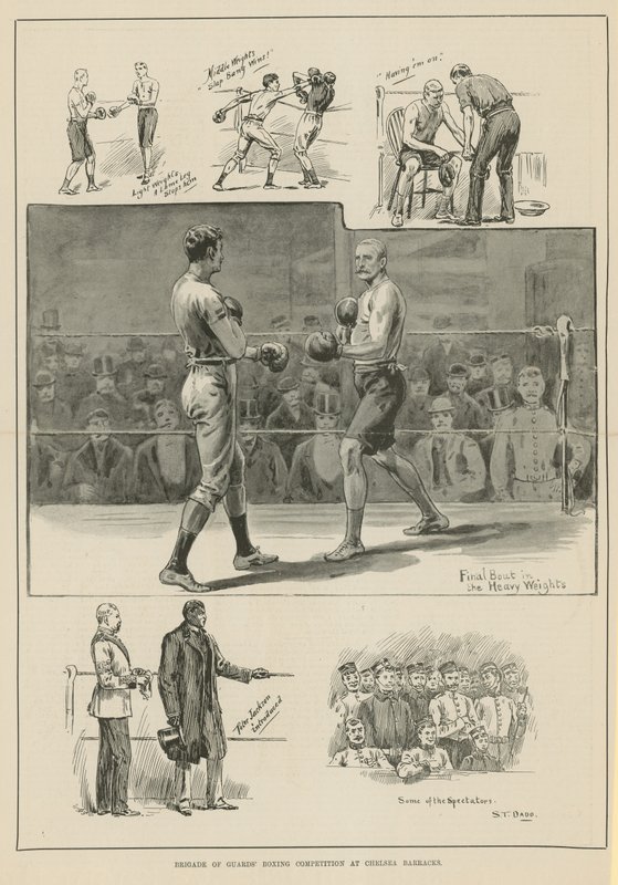 Competizione di boxe della Brigata delle Guardie da English School