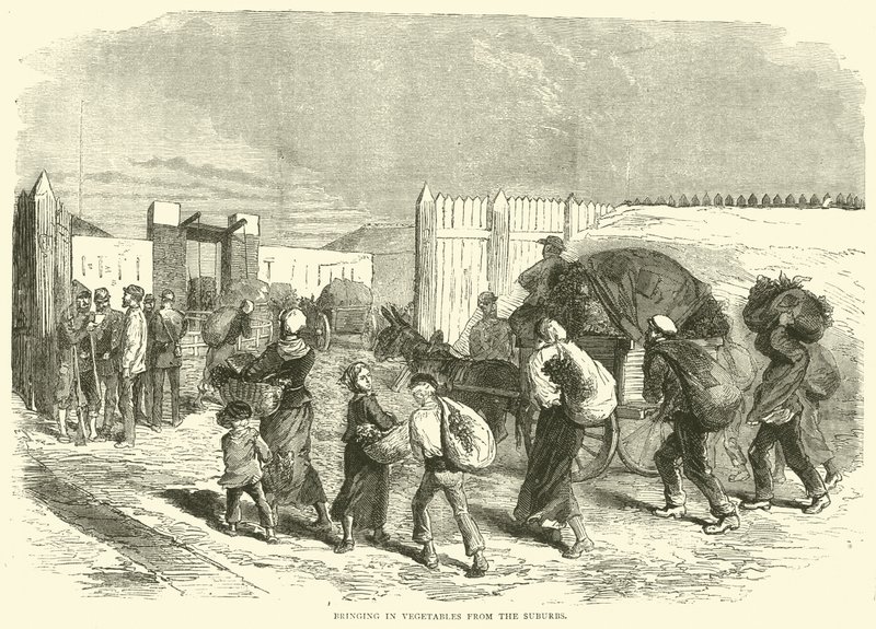 Portare verdure dai sobborghi, ottobre 1870 da English School