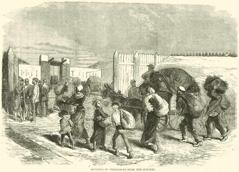 Portare verdure dai sobborghi, ottobre 1870 da English School
