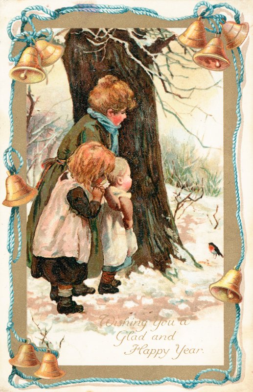 Cartolina di Natale britannica da English School