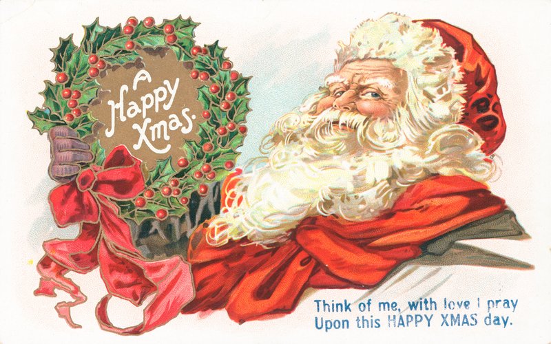 Cartolina di Natale britannica da English School