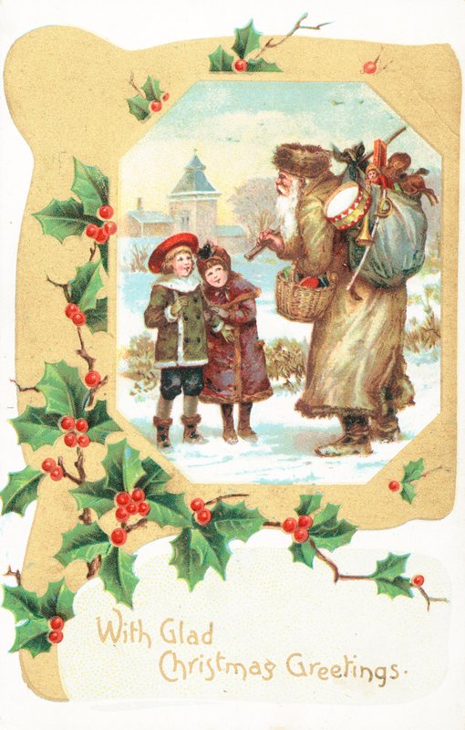 Cartolina di Natale britannica da English School