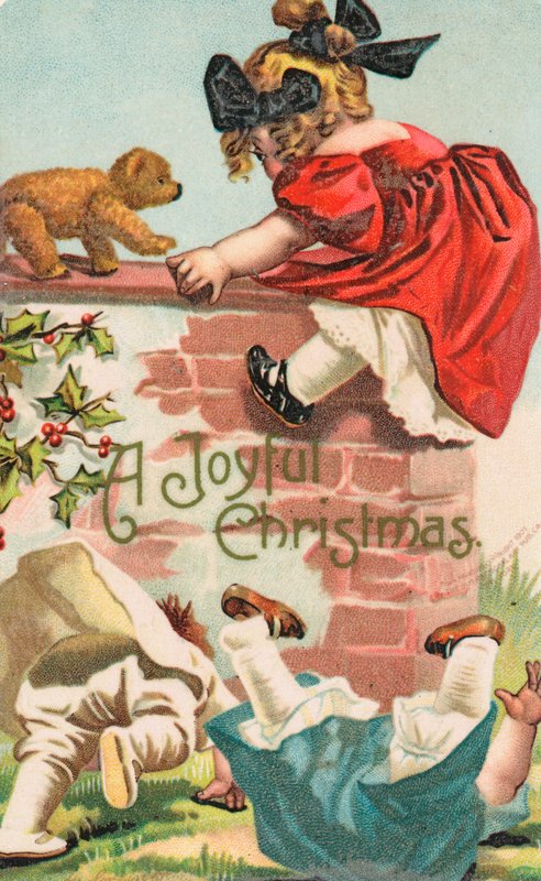 Cartolina di Natale britannica da English School
