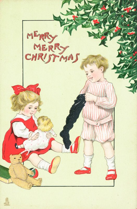 Cartolina di Natale britannica da English School