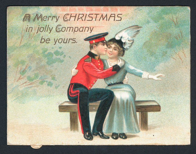 Cartolina di Natale britannica da English School