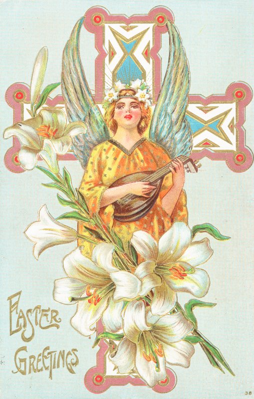Cartolina di Pasqua britannica da English School