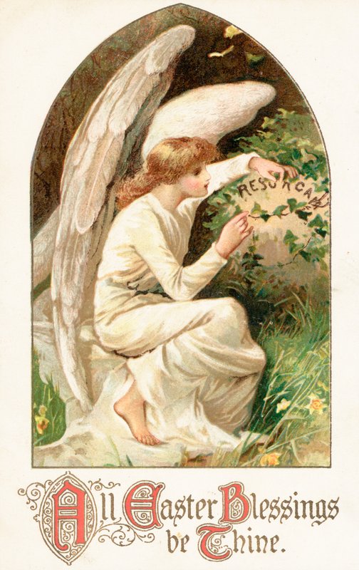 Cartolina di Pasqua britannica da English School