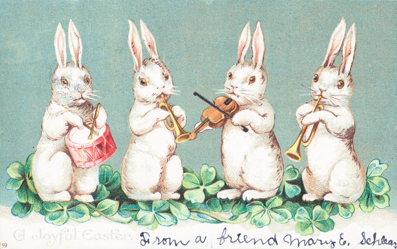 Cartolina di Pasqua britannica da English School