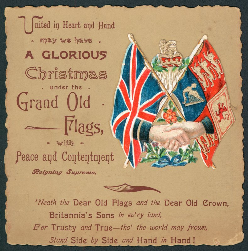 Bandiere britanniche, Cartolina di Natale da English School