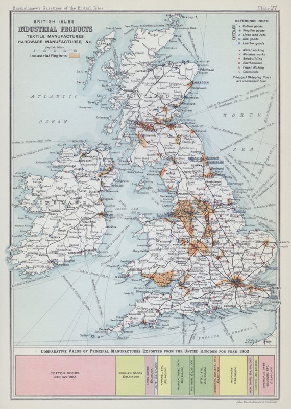 Prodotti industriali delle Isole Britanniche, manifatture tessili, manifatture di ferramenta ecc. da English School