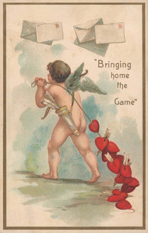 Cartolina di San Valentino britannica da English School