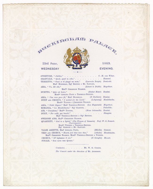 Concerto a Buckingham Palace, 23 giugno 1869 da English School