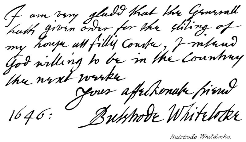 Bulstrode Whitelocke da English School