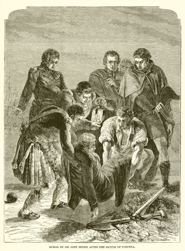 Sepoltura di Sir John Moore dopo la Battaglia di Corunna da English School